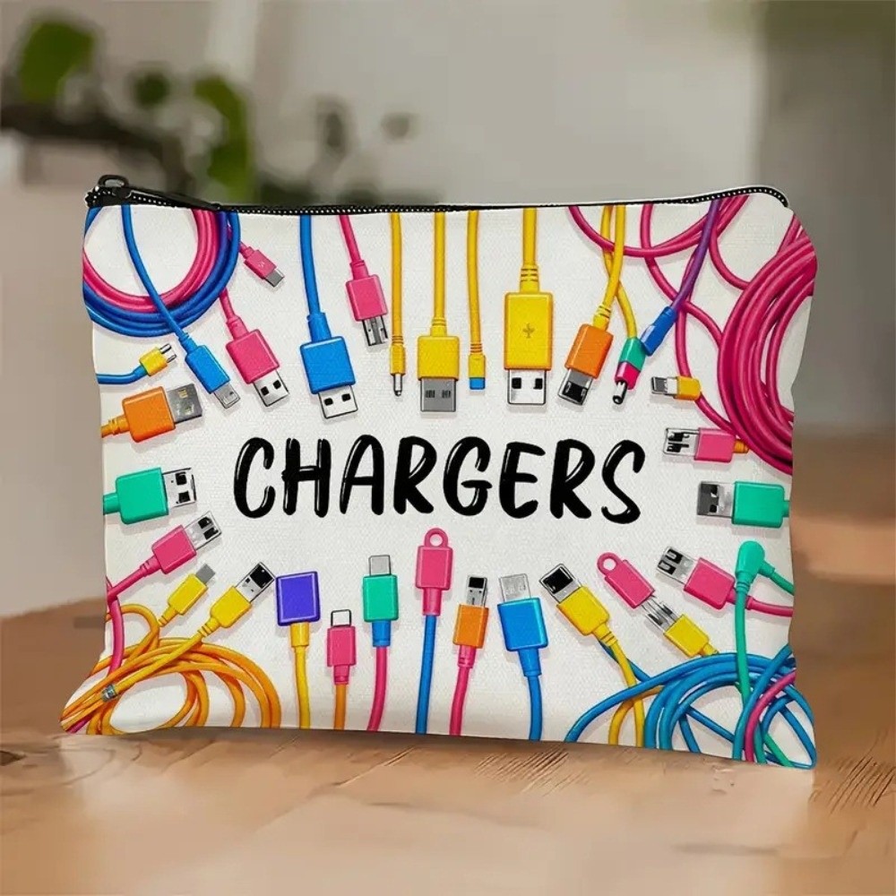 Cable Organizer Bag - Tas Penyimpanan Pengisi Daya Kanvas Baru