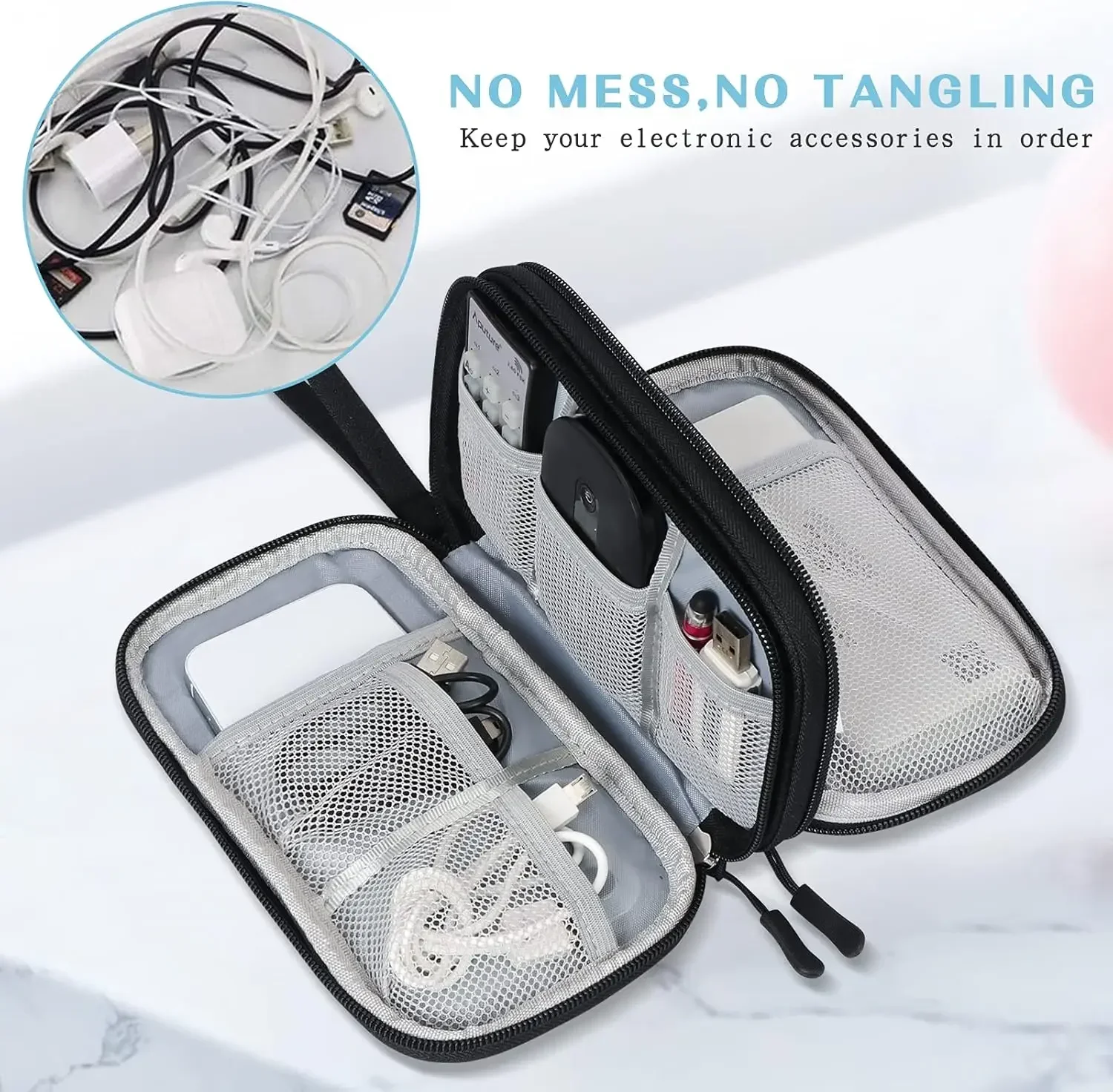Tas Kabel Perjalanan, Kantong  - Cable Organizer Bag ulasan dan harga
